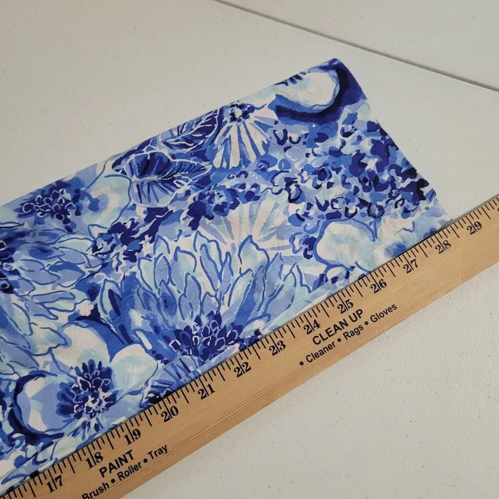Lilly Pulitzer 8 pants Kelly Skinny Ankle Coastal Blue Catch n Keep blue flower